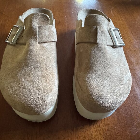 madden girl Cutiepie Women's Platform Slip-On Clogs - 8.5 (taupe) - Picture 3 of 6